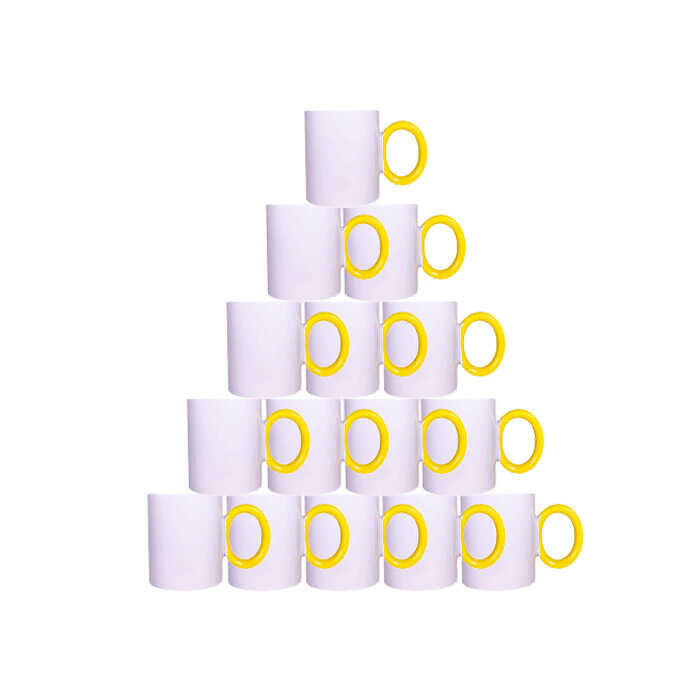 Süblimasyon Sarı Yuvarlak Saplı Kupa UC Kutusuz - 3