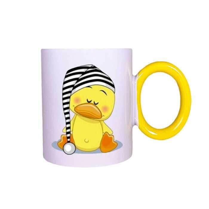 Süblimasyon Sarı Yuvarlak Saplı Kupa UC - 1