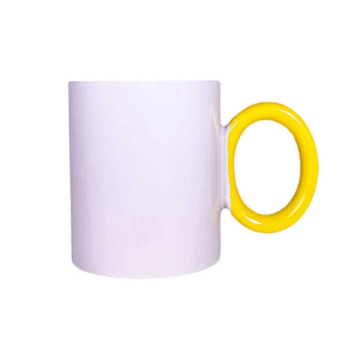 Süblimasyon Sarı Yuvarlak Saplı Kupa UC - 3