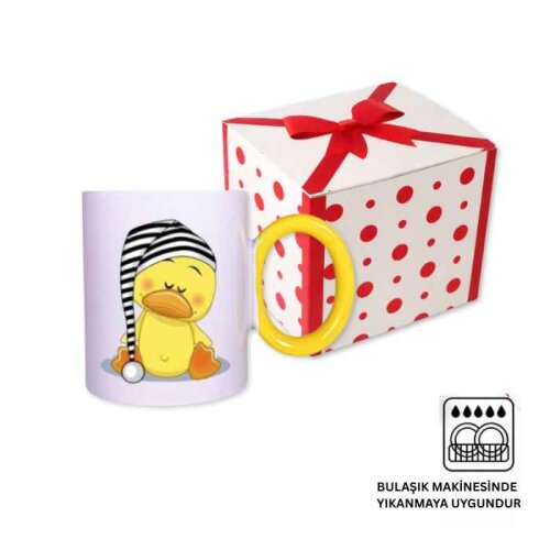 Süblimasyon Sarı Yuvarlak Saplı Kupa UC - 