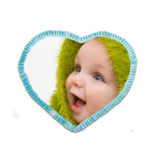 Sublimasyon Saten Mavi Kalp Fırfırlı Kılıf - (1)