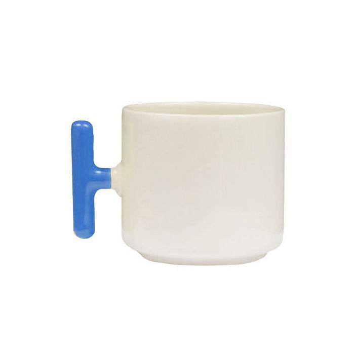 Sublimasyon Seramik T Kupa Bardak Sapı Mavi - 1