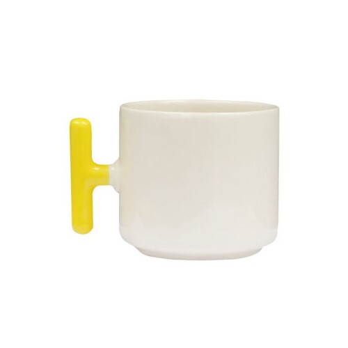 Sublimasyon Seramik T Kupa Bardak Sapı Sarı - 1