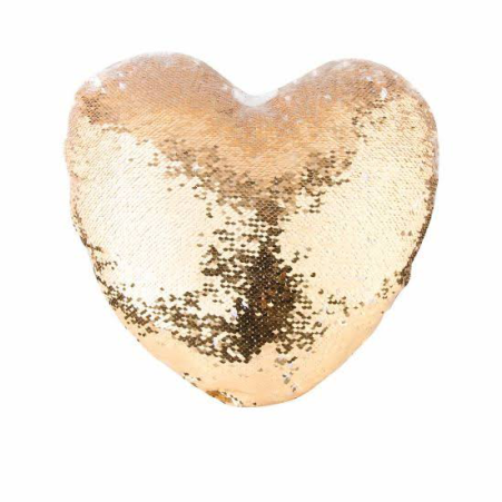 Sublimasyon Sihirli Kalp Yastık Altın - 