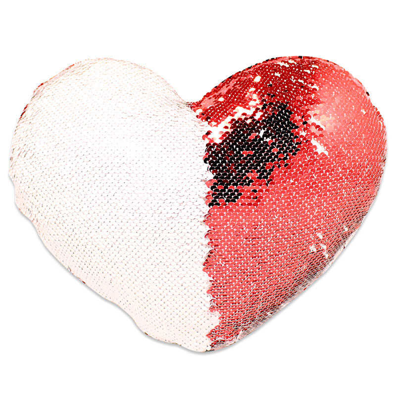 Sublimasyon Sihirli Kalp Yastık Kırmızı - 1