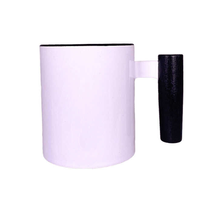 Süblimasyon Siyah Ahşap Saplı ve İçli Kupa UC - 2