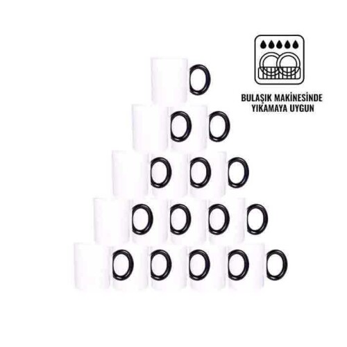 Süblimasyon Siyah Yuvarlak Saplı Kupa UC Kutusuz - 1