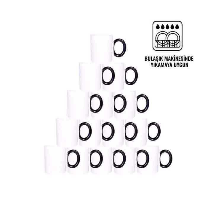 Süblimasyon Siyah Yuvarlak Saplı Kupa UC Kutusuz - 1