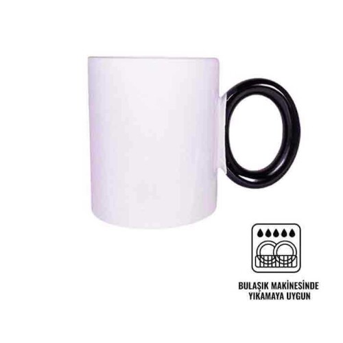 Süblimasyon Siyah Yuvarlak Saplı Kupa UC - 1