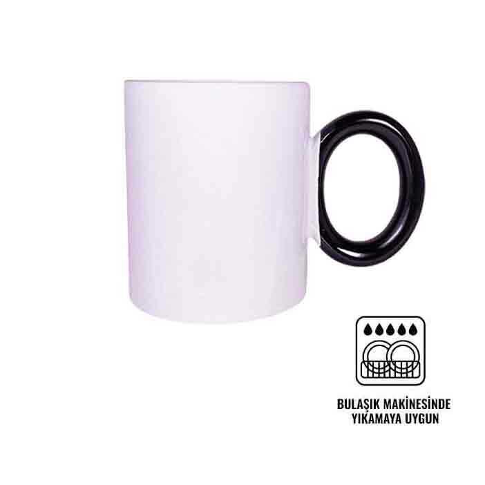 Süblimasyon Siyah Yuvarlak Saplı Kupa UC - 1