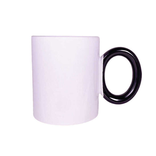 Süblimasyon Siyah Yuvarlak Saplı Kupa UC - (1)