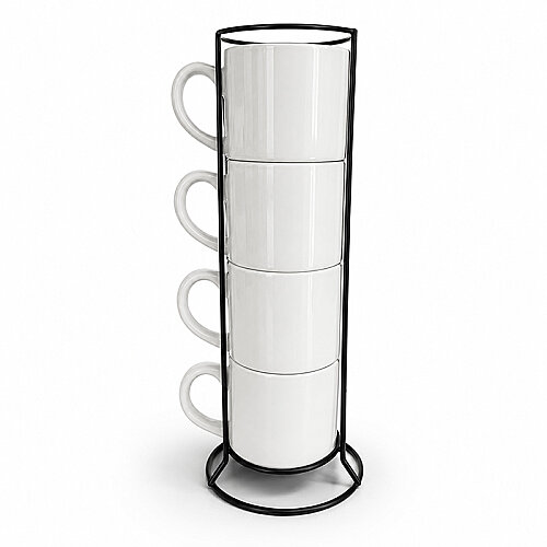 Sublimasyon Standlı Nescafe Fincan Seti - 4lü - (1)