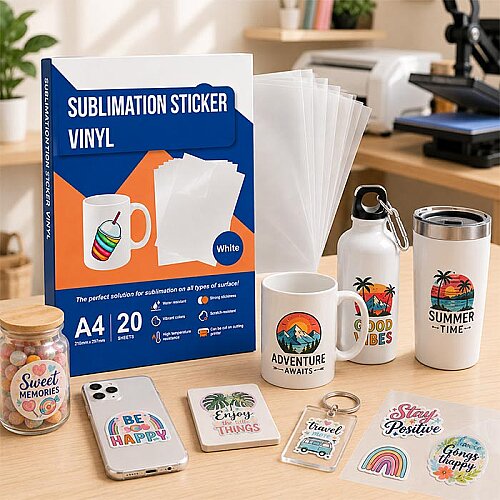 Süblimasyon Sticker Etiketler - Subli T