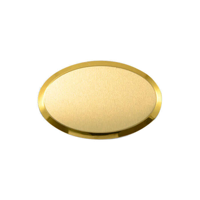 Sublimasyon Yaka İsimlik Metal KC3008 Altın Oval - 3