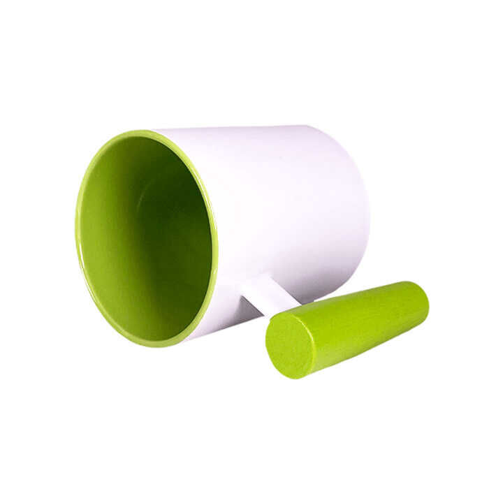 Süblimasyon Yeşil Ahşap Saplı ve İçli Kupa UC - 3