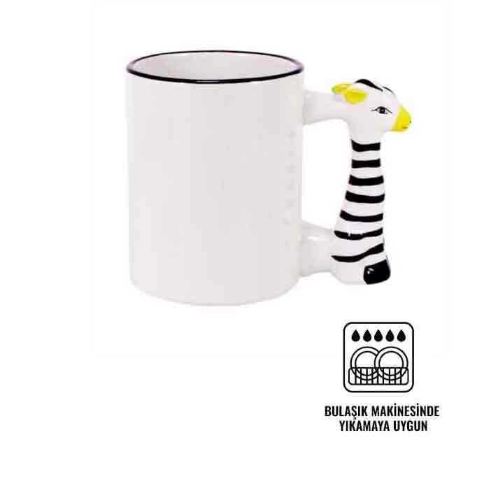 Sublimasyon Zebra Figürlü Kupa Bardak - 1