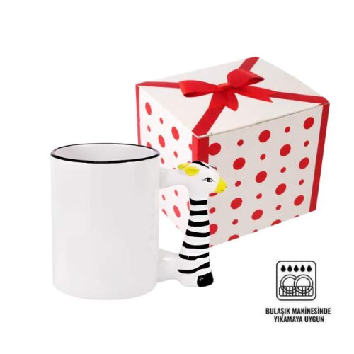 Sublimasyon Zebra Figürlü Kupa Bardak - 