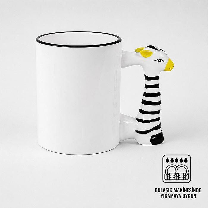 Sublimasyon Zebra Figürlü Kupa Bardak - 1