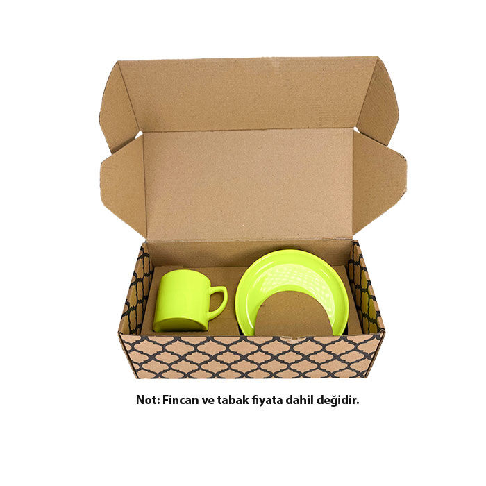 Tekli Kahve Fincanı Hediye Kutusu 1325 Antik Siyah - 1