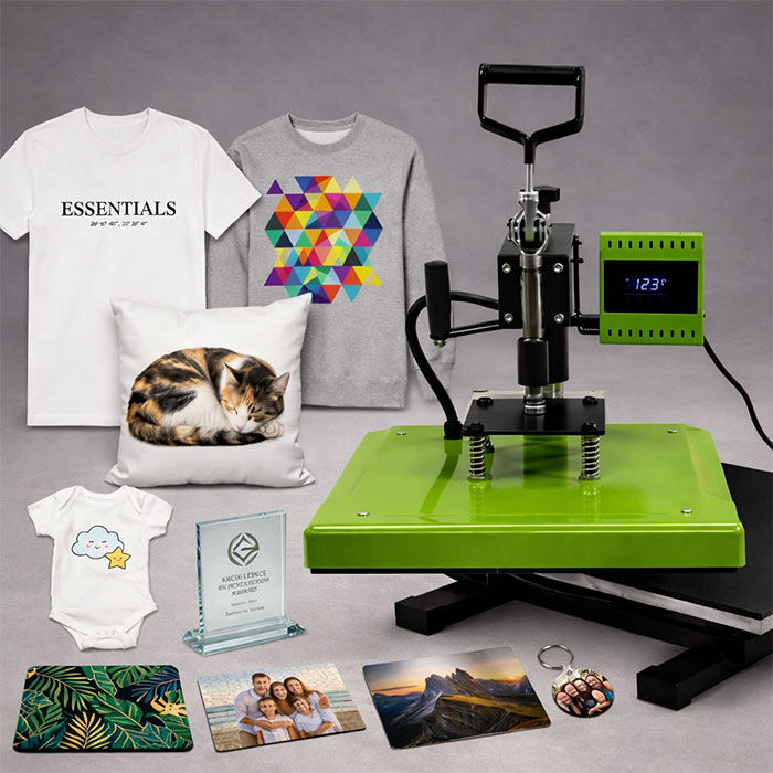 Tişört Baskı Makinası 38x38 HP3805B Yeşil - 2