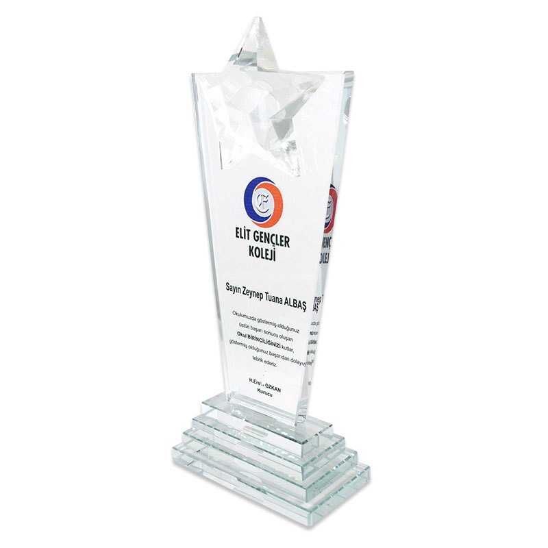 Kristal Plaket KC-1022 Kristal Yıldızlı - 3