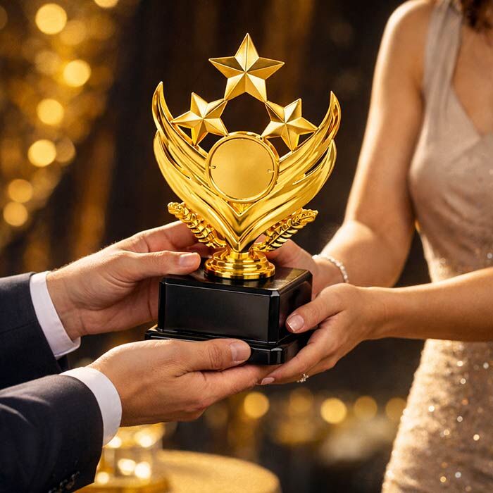 Yıldızlı Zafer Ödül Kupası Altın - 165mm - 1