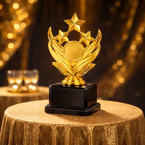 Yıldızlı Zafer Ödül Kupası Altın - 165mm - 2