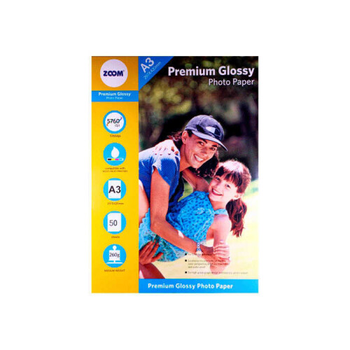 ZOOM A3 Parlak Fotoğraf Kağıdı 260gr 50li - 