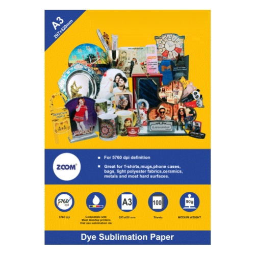 ZOOM A3 Süblimasyon Transfer Kağıdı 90gr - 