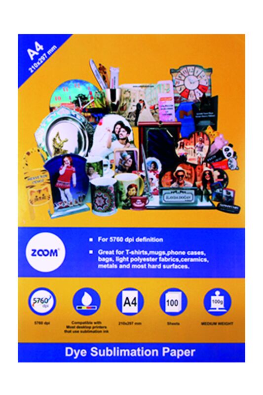 ZOOM A4 Süblimasyon Transfer Baskı Kağıdı 100gr - 1