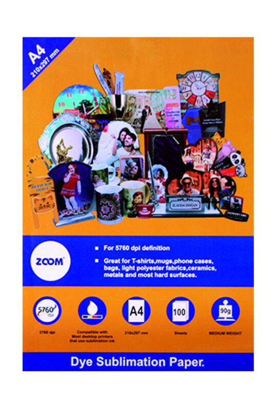 ZOOM A4 Süblimasyon Transfer Kağıdı 90gr - 1